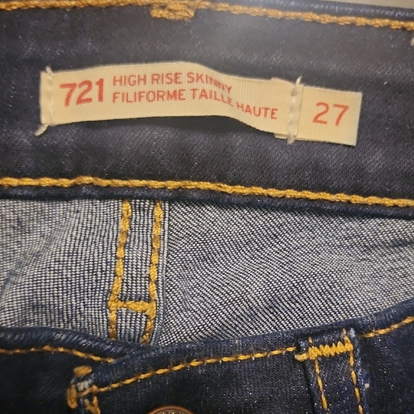Levi's 721 High Rise Skinny Jeans - Indigo - Picture 1 of 4